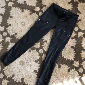 White House Black Market black coated skinny jeans